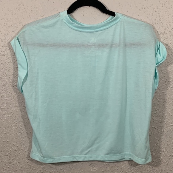 Disney Parks Crop Muscle Tee “Mom life is the best life.” Mint green size XS - Picture 4 of 6